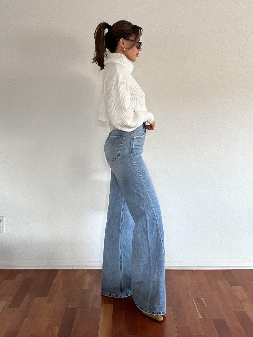 NWT Pistola Ruby High Rise Palazzo Jeans Othello - Size 31 - Picture 3 of 13